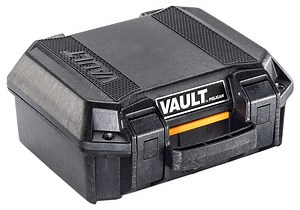 Pelican Vault V100 Small Case 12' Handgun Black Polymer