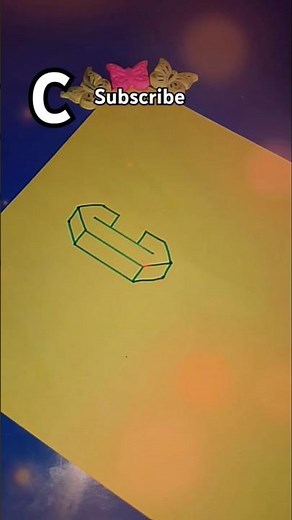 How to draw a 3D C easy trick #art #drawing #shorts #vairalshort #trending #diy #3d #c #easy #tricks