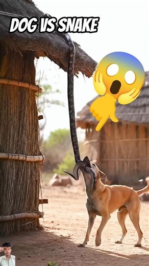 "Dog Catches Giant Python Alive 😳🐍 (Shocking)" #villageanimals #viarlshort #trendingshorts