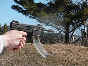 Intra Tech .22 Scorpion shot in slow motion