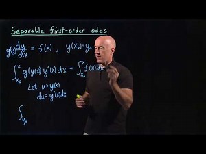 Separable first-order differentiable equations | Lecture 3 | Differential Equations for Engineers
