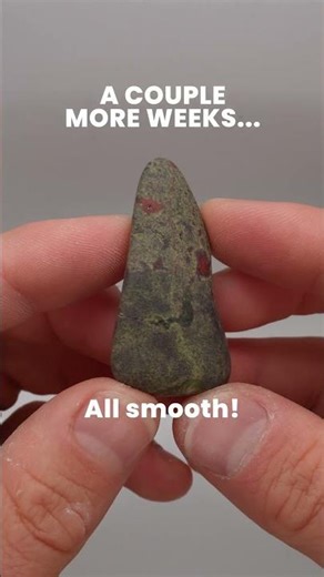 Beautiful Red in Greenstone Tumble: Before and After