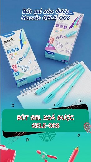 Bút gel xoá được êm trơn cho học sinh - GELE 008 #thienlongshop #study #mazzic