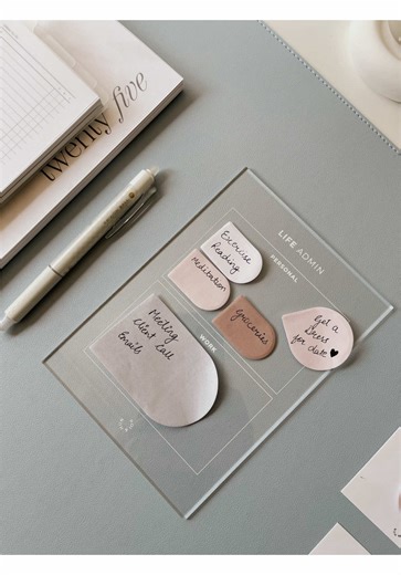 Organize Your Workspace with Sticky Notes and Acrylic Boards