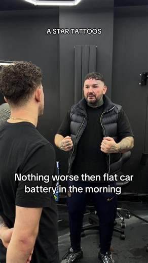 Nothing worse then flat car battery in the morning #tattoo #carbattery #tattooartist #tattootok #morning