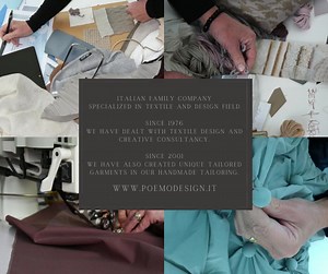 Italian family company specialized in textile and design field Since 1976 We have dealt with textile design and creative consultancy. Since 2001 We have also created unique tailored garments in our handmade tailoring. #poemodesign #textilespecialists | POEMO Design | Facebook