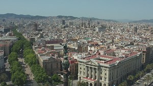 Barcelona City from above - Free Stock Video