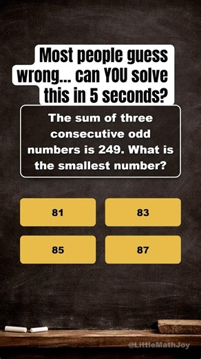Can You Find the Smallest Odd Number? 🤯 | Math Brain Teaser #shorts