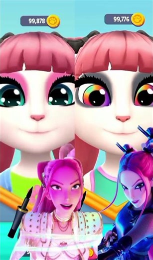 MIRA COSPLAY🎵😈🤍 TALKING ANGELA #mytalkingangela2 #angelaglamz #cosplay #angelashorts