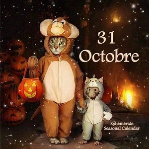 Happy 31 October Joyeux 31 Octobre Halloween | Ephéméride - Seasonal Calendar