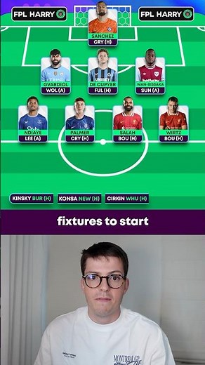 MY FPL GW1 FIRST DRAFT 🚀 5x Top 10k in a row! 🤩 #FPL #PREMIERLEAGUE #fyp