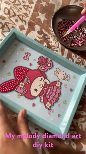 My melody diy diamond painting kit super cute #art #mymelody