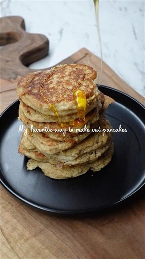 My kind of oat pancakes 🥞 #oatpancakes #healthybreakfast #easyrecipes #quickbreakfast #homecooking