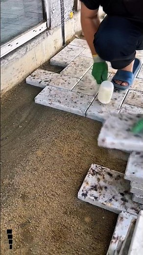 Perfect Marble Tile Installation with Rubber Mallet | How to Level Outdoor Paving Like a Pro!