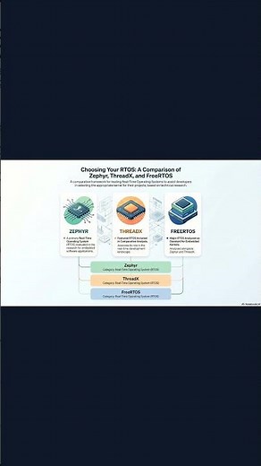 The Ultimate RTOS Comparison: Zephyr vs ThreadX vs FreeRTOS #Shorts