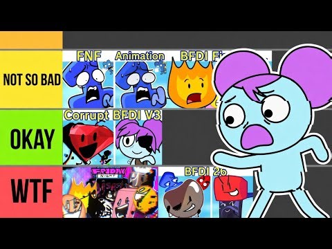 Ranking EVERY BFDI FNF Mod (Tier List)