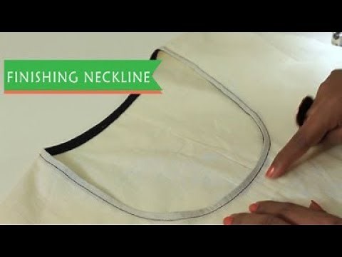 Lesson 5 - How to make a Kurti/kameez or dress / sewing neckline with bias strip