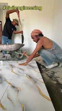 quick and simple floor tile installation techniques‼️#civilengineering #building #construction
