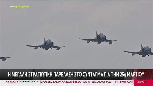 Η μεγάλη στρατιωτική παρέλαση για την 25η Μαρτίου στο Σύνταγμα