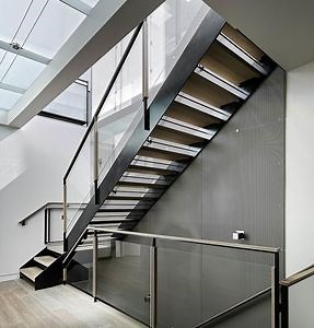 [Hot Item] Build Floating Staircase Designs Stairs DIY Steel Wood Stairs Staircase with Single Stringer