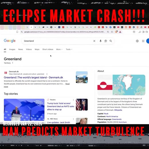 Alex Bleecker on Instagram: "The Eclipse Energy & Market Crashes!!! 🌔〽️ Man Predicts Last Week of Market Turbulence... Full Video: https://www.youtube.com/live/5uRY4MFXfXA?si=JqmT3d5N9xEHJzL0"