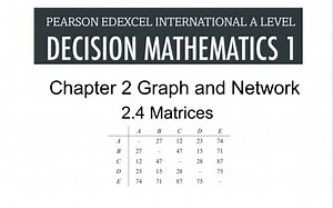 ALevel 数学 Edexcel Decision1 C2-2.4 Matrices