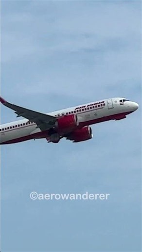 AIR INDIA A320NEO takeoff at Delhi Airport #shorts #aviation #airindia #a320 #delhi #planespotting