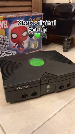 Xbox original set up 💚🖤 #xbox #retrogaming #asmr #xboxoriginal #nostalgia #2000s #shorts