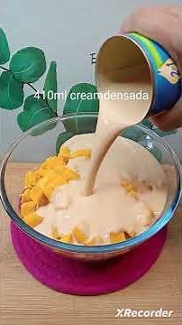 Simple & Easy Dessert Featuring: Kaong, Sago, Nata de Coco with Mango