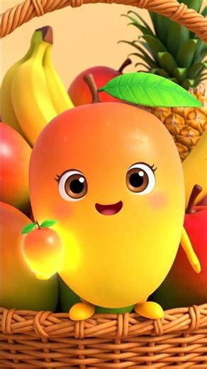 Cute Mango Character 🥭 Glowing Mini Mango