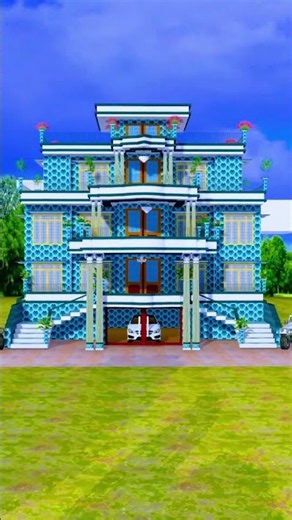 Beautiful Village housedesign |Beautiful 3D House Animation #elevation#frontelevation#hindi
