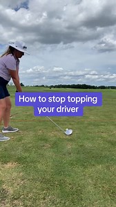 Top your drives when you try to swing hard ? ⬇️⬇️If your shoulder or head shifts too far towards the target on the downswing you will get ahead of it and probably struggle with contact.Visulaize thurning while keeping your head behind the ball like rory! #driver #drive #golf #golfer #golfing #golftips #golflife #golfpro #golftip #golfdrills #lpga #pga #orlando #florida | Megan Johnston Golf