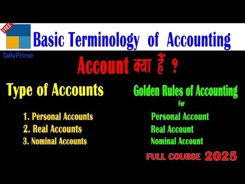 Basic Terminology of Accounting | Golden Rules of Accounting | Personal, Real and Nominal accounts