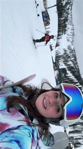 Who wants to see me fall off the chairlift? 🤔 #snowboarding