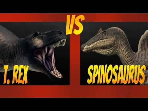 T REX vs SPINOSAURUS! // Full Battle!