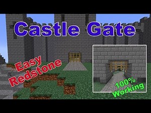 Minecraft Medieval Castle Gate Tutorial | simple redstone