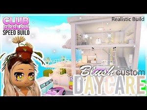 Custom Blush Daycare 👶🏻 Club Roblox Speed build + build hack + image ID code ( Roblox )