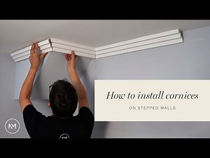 How to professionally install NOËL & MARQUET cornices on stepped walls