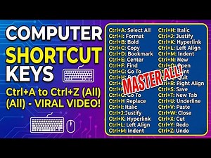 Ctrl a to z shortcut keys in hindi | Keyboard a to z shortcut keys | All shortcut of Computer