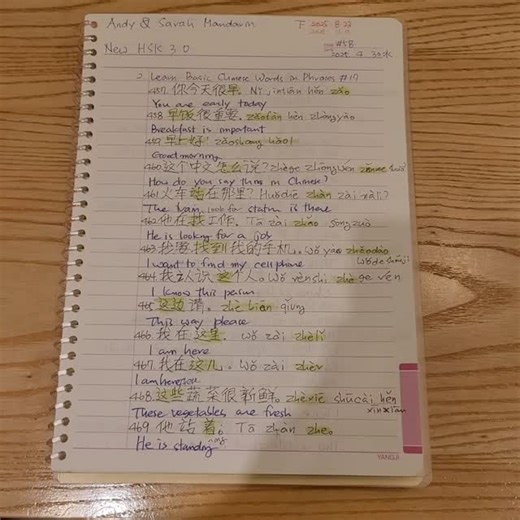 Andy & Sarah Mandarin New HSK 3.0 Learn Basic Chinese Words in Phrases #457~481 | Seiil Kim