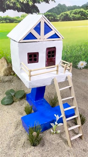 How I Built Mini House Columns Step by Step | DIY Tutorial #kfuho #miniature #diy