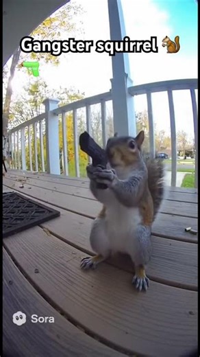 Gangster Squirrel 🐿️🔫 #viral #soralife #ai #funny #squirrel