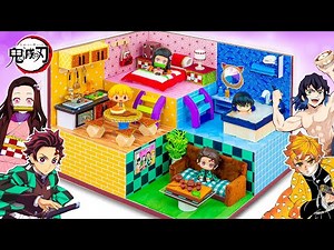[Kimetsu no Yaiba] ️🌸Nezuko, Zenitsu, Tanjiro, Inosuke DIY rooms 🍭 Handmade miniature dollhouse ️✨