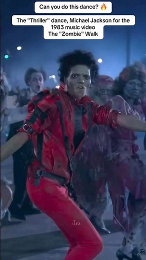 Can you do this dance? 🔥The "Thriller" dance , choreographed by Michael Jackson The "Zombie" Walk