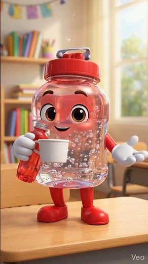 Drink Water Reminder but It's a Cute Cartoon Bottle 💧