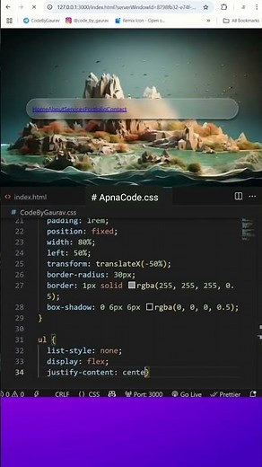 This Glass UI Hits Different ✨ CSS Glassmorphism #shorts #webdevelopment #coding #html