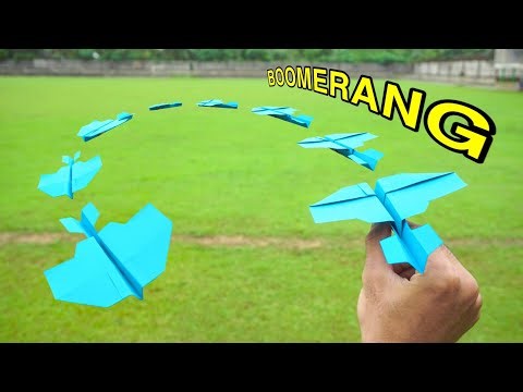 It Flips Back on Its Own! How to Make an AZURE LOOPBACK Boomerang Paper Airplane (Latest Design)