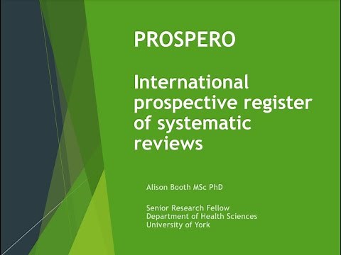Digital Scholar Webinar: Understanding and using PROSPERO
