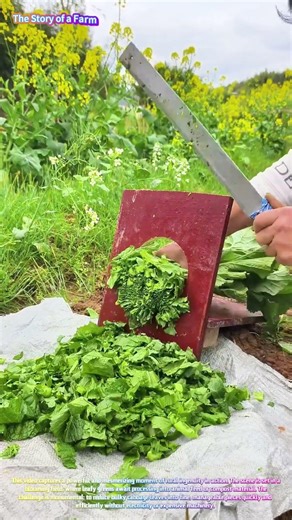 Clever Farm Hack: Watch a Homemade Tool Chop Cabbage in Seconds! 🥬⚡↓