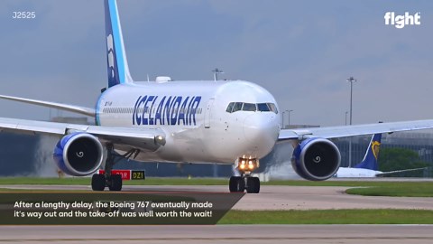 Boeing 767 Powers Into the Sky With Stunning Take-Off